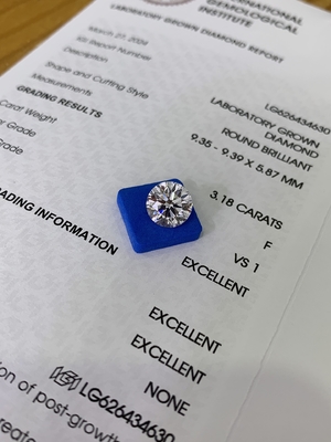 Buy 3.18CT F VS1 3EX CVD Synthetic Diamond Pear Cut IGI Certificate LG626434630 online manufacture