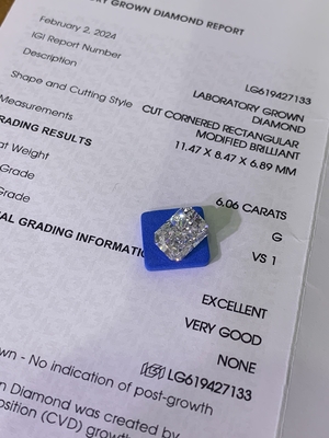 Buy 6.06ct Fancy Intense Blue Laboratory Grown Diamonds Radiant Brillant Cut online manufacture