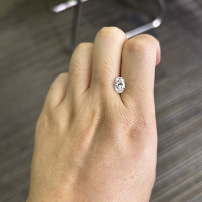 Buy 1.43 Carat Lab Produced Diamonds  Oval Brillant Cut CVD F VS1 EX VG N OEM ODM online manufacture
