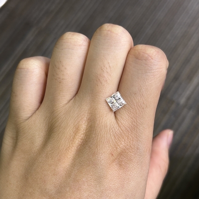 Buy 2.02CT D VS1 EX VG CVD Grown Brilliance Diamonds Princess Cut IGI Certificated online manufacture