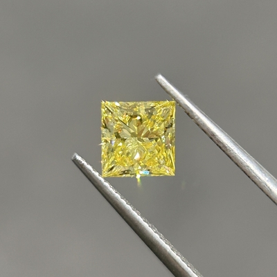 Buy 1.06ct Lab Diamond Yellow Princess Cut CVD Fancy Intense Yellow VVS2 2EX N IGI online manufacture