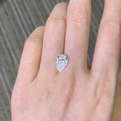 Buy Pear Cut CVD Man Made Diamonds 3.01 Clarity D Color OEM ODM online manufacture