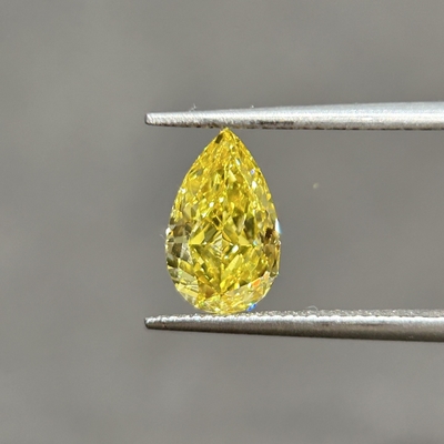 Buy 1.39ct VVS2 Man Made Yellow Diamonds Cvd And Hpht Diamonds Pear Cut online manufacture