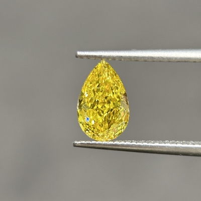 Buy 1.07 Carat VVS1 Grown Brilliance Diamonds Pear Shape Fancy VIVID Yellow online manufacture