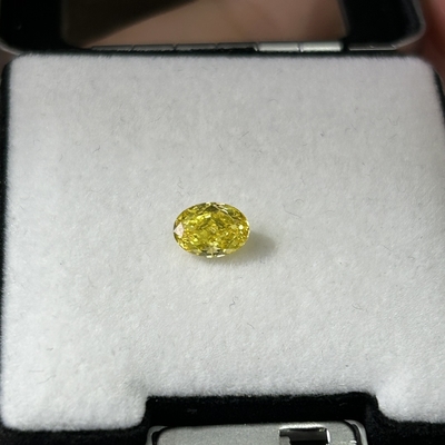 Buy 1.18ct Oval Cut HPHT Lab Diamonds Fancy Vivid Yellow VVS2 2VG N IGI Certificated online manufacture