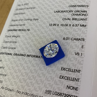 Buy 6.01 Carat E Color VS1 Clarity Lab Created Diamonds OEM ODM online manufacture