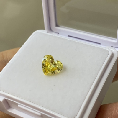 Buy 1.67CT Fancy Intense Yellow Lab Grown VS1 EX VG CVD Lab Grown Diamond Heart Cut online manufacture