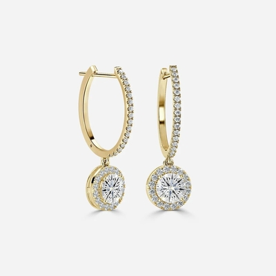 Buy 1.4 Carats Lab Created Diamond Hoop Earrings VVS Clarity HPHT Pear Cut online manufacture