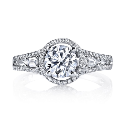 Buy 18K 14K 10K 9K Platinum Halo Lab Created Diamond Engagement Ring 1 To 3 Carats online manufacture