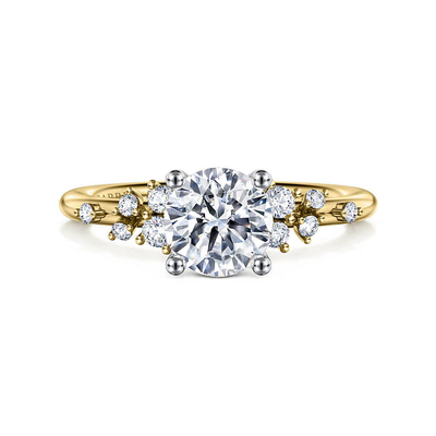 Buy 18K 14K 10K Solid Gold Customized Pattern Jewelry VVS Clarity CVD Round Cut Eternity Ring Lab Diamond online manufacture