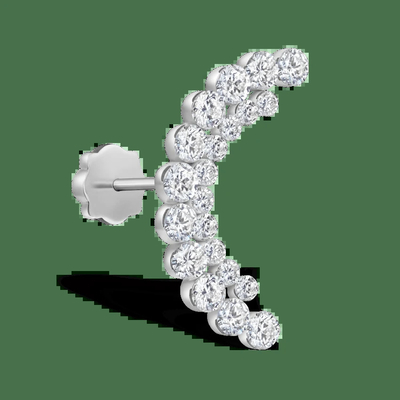 Buy 0.73 Carats Lab Created Diamond Hoop Earrings VVS Clarity HPHT Round Cut online manufacture