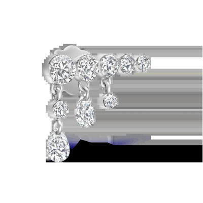 Buy 0.34 Carats Lab Created Diamond Hoop Earrings VVS Clarity HPHT Round Cut online manufacture