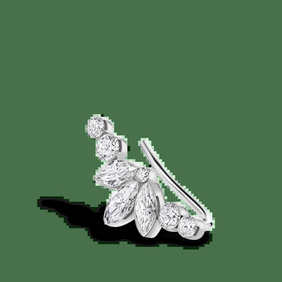 Buy 0.67 Carats Lab Created Diamond Hoop Earrings VVS Clarity HPHT Marquee Cut online manufacture