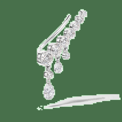 Buy 0.7 Carats Lab Created Diamond Hoop Earrings VVS Clarity HPHT Pear Cut online manufacture