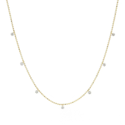 Buy 18K 14K 10K Solid Gold Round Cut Bezel Necklace with Lab Grown Diamond CVD Clarity online manufacture