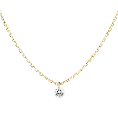 Buy Round Cut Bezel Lab Grown Diamond Necklace with Classic Style 18K 14K 10K Solid Gold online manufacture