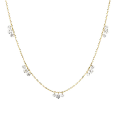 Buy 18K 14K 10K Solid Gold Clarity CVD Round Cut Bezel Lab Grown Diamond Necklace online manufacture