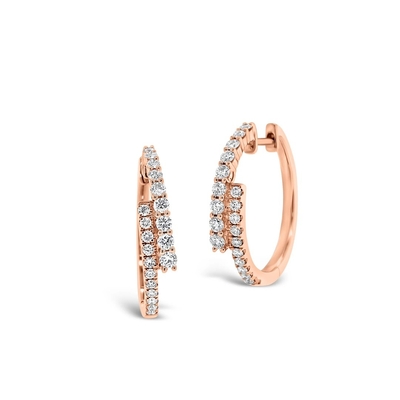 Buy 0.28 Carats Lab Created Diamond Hoop Earrings VVS Clarity HPHT Round Cut online manufacture