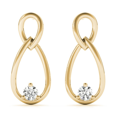 Buy 0.14 Carats Lab Created Diamond Hoop Earrings VVS Clarity HPHT Marquee Cut online manufacture