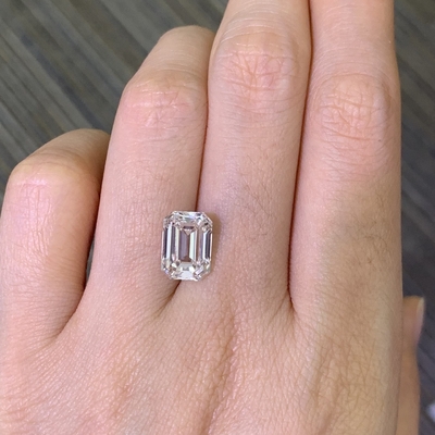 3.72CT Lab Created Emerald Cut Diamond VS1 G EX N IGI Certificated