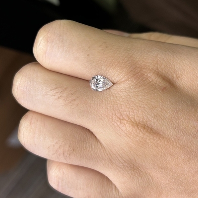 1.04 Carat E Color VS2 Clarity 2EX CVD Pear Cut Lab Grown Diamonds