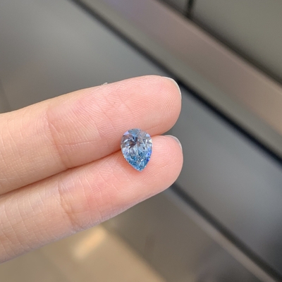 IGI Certificated 1.13ct Lab Grown Diamond Pear Cut CVD Fancy Intense Blue VS2 2EX N
