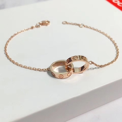Natural Diamond Love Bracelet 18k Solid Gold Bracelet OEM ODM