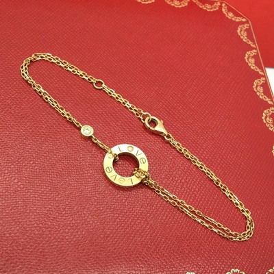 18 Karat Solid Gold Bracelet GH Color VS Clarity Size 7