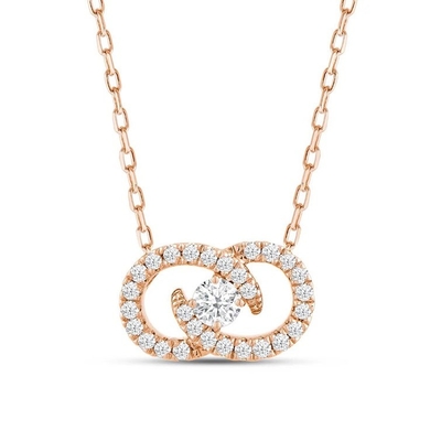 Lab Grown Diamond Necklace Jewelry Type 18K 14K 10K Solid Gold Clarity CVD Round Cut Bezel